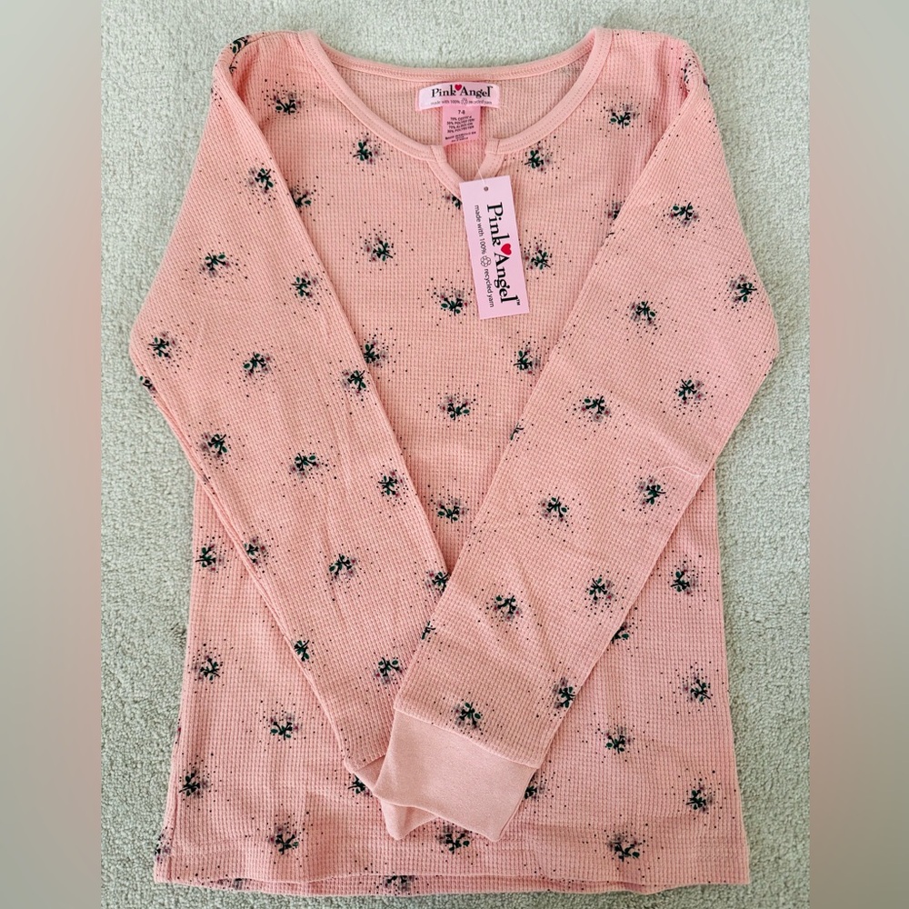 Pink Angel Long Sleeve Tee Girls